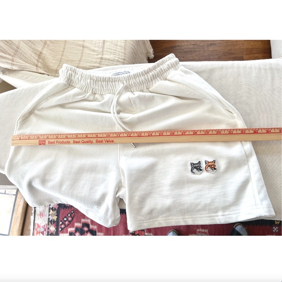 MAISON KITSUNE Cotton Fleece Shorts with Double Fox Head - M - Picture 6 of 8